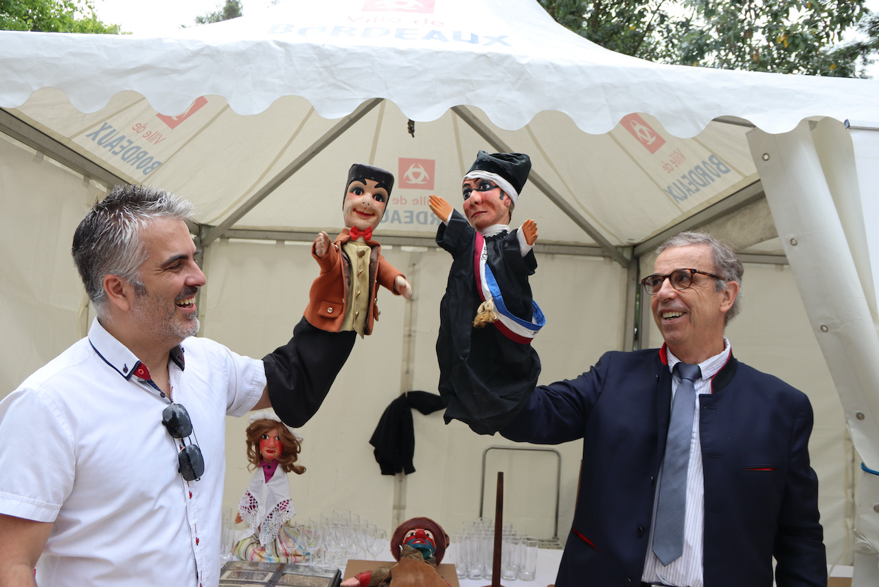 David Guérin et Monsieur Le Maire Pierre Hurmic